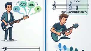 pedal baixo x acorde pedal