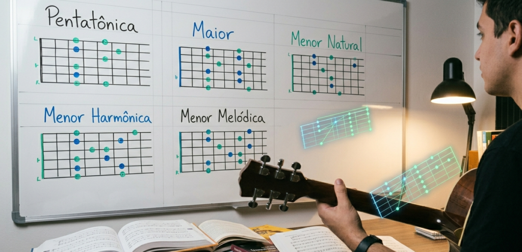 escalas musicais para improvisação